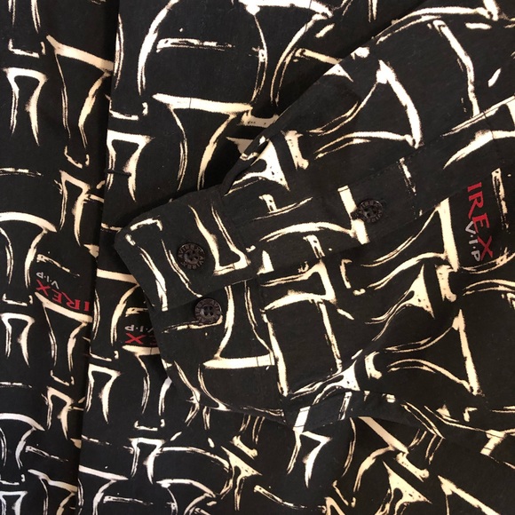 Avirex V.I.P. All Over Print Button Down Long Sleeve Shirt Size 3XL - Picture 5 of 7